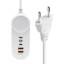 Azurtech 25W Pd Lightning 2x Type-C 2xusb Şarj Adaptör