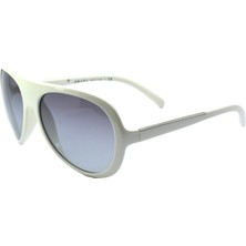 Praada. Lınae Rosa Spr 19N 4AO 3m1 Vıntage Pılot Beyaz  Gri  Unısex Güneş Gözlüğü