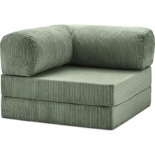 MONAMI Home Decor Modüler Köşe Minderi 100X100  Fitilli Kadife, Rahat, Dayanıklı, Çok Amaçlı Yer Minderi