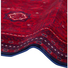 Leiva Home Otantik Kadife Bambu Premium Sık Dokuma Yumuşak Kaymaz Afgan Salon Halısı