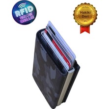 Basarideri Hakiki Deri Otomatik Mekanizmalı Rfid Korumalı Erkek Kartlık Cüzdan