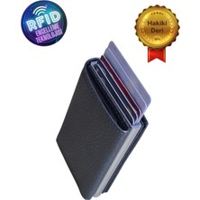 Basarideri Hakiki Deri Otomatik Mekanizmalı Rfid Korumalı Erkek Kartlık Cüzdan