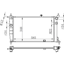 Oris Mllzngzr Radyatör Astra F 1.4-1.6-1.8-2.0 Ac Mek 590X377X34