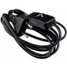 Normadia Şarjlı Lambader Abajur Kablosu 2.00 mt Siyah, Uzun ve Kullanışlı