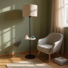 Normadia Modern Siyah Ayaklı Silindir Lambader, Şık ve Fonksiyonel Aydınlatma