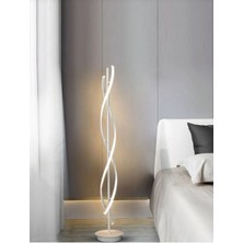 Normadia Modern Beyaz LED Lambader, Gün Işığı Teması, Salon ve Yatak Odası Için