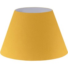 Normadia Pratik Hardal Sarı Kumaş Lambader Başlığı Aydınlatma Dekoru