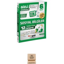 Gizli Yayınları Gizli 6. Sınıf Sosyal Bilgiler 12'li Deneme-Meb Gibi Sordu + Telefon Standı