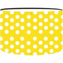 Normadia Sarı ve Beyaz Puantiyeli Yedek Lambader Başlığı, Şık ve Pratik Tasarım