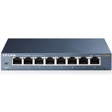 Tp-Link TL-SG108 8 Port Gigabit Masaüstü Metal Kasa Switch