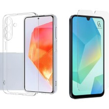 Wowacs Samsung Galaxy A17 ile Uyumlu Kılıf Soft Yumuşak Telefon Kılıfı ve Temperli Cam Ekran Koruyucu