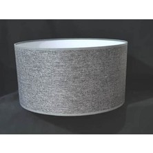 Normadia Gri Lambader Başlığı Silindir Kumaş, Çap 30 Cm, Şık ve Modern Tasarım