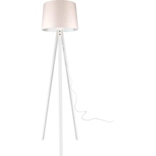 Normadia Modern Beyaz ve Pudra Renkli Şık Lambader Işığı