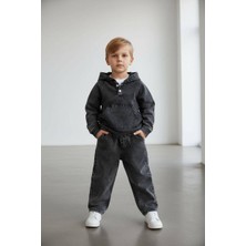 Butik Erkek Çocuk Kapüşon Detaylı Kot 2'li Takım