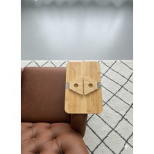 Lexa Bambu Kolçak Tepsisi ( 30 x 20) Katlanabilir Koltuk Tepsisi Doğal Ahşap Koltuk Organizer