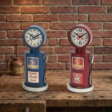Eco Lounge Retro Benzin Pompası Tasarımlı Masaüstü Saat