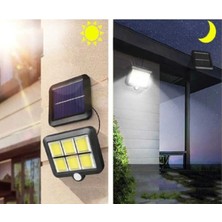 Normadia Güneş Enerjili Hareket Sensörlü 120 LED Solar Duvar Lambası Kumandalı