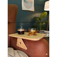 Lexa Bambu Kolçak Tepsisi 2 Adet ( 30 x 20) Katlanabilir Koltuk Tepsisi Doğal Ahşap Koltuk Organizer