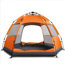 Nurcamp Tam Otomatik Su ve Rüzgar Geçirmez Gölgelikli Altıgen Çadır Aile Çadırı 280*240*155 cm