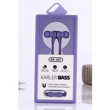 Marsilyan Karler Bass KR-207 Mıknatıslı Kablolu Kulaklık - Mor
