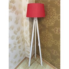 Normadia Ahşap Tripod Lambader, Konik Kumaş Başlık, Modern ve Şık Tasarım