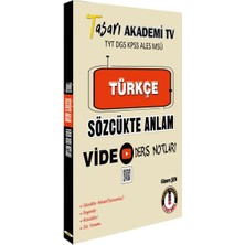Karınca Yayınları Tasarı Dgs Türkçe Sözcükte Anlam Video Ders Notları