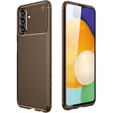 Marsilyan Samsung Galaxy A36 Kılıf Auto Focus Karbon Kapak - Kahverengi