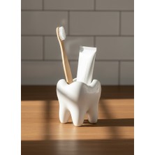 SNM Diş Şeklinde Dekoratif Banyo Organizeri | Fırçalık & Macunluk