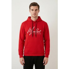 Kapüşonlu Sweatshirt | Kırmızı Baskılı Unisex Hoodie | YYZ Store