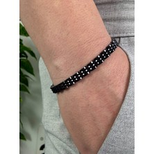 Arvens Siyah Erkek Paslanmaz Çelik Bileklik Kararmaz Renk Atmaz Kliplsi Bileklik Kombinlenebilir