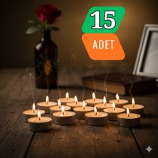 Rosfloa Premium Tealight Mum–4 Saat Yanış-Buhurdanlık, Sevgililer Günü, Kutlama, Doğum Günü, Düğün Kına