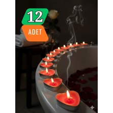 Rosfloa Premium Tealight Mum–4 Saat Yanış-Buhurdanlık, Sevgililer Günü, Kutlama, Doğum Günü, Düğün Kına