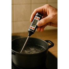 PudraLuna Gıda Termometresi Dijital Sıcaklık Derece Kutulu Et Süt Mama Yemek Isı Ölçer