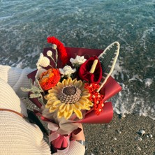 Lavinia Center El Örgüsü Solmayan Çiçek Buketi