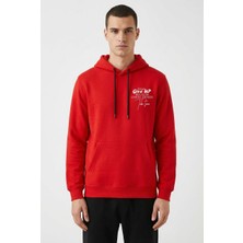 Dijital Baskılı Kırmızı Sweatshirt | Kapüşonlu Hoodie | YYZ Store