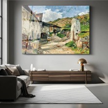 Limitless Design Carlos De Haes Köy Yolu Kırsal Manzarası Cam Tablo Dijital Baskı Duvar Tablosu Dekor Tablo
