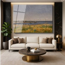 Limitless Design William Trost Richards Kıyı Deniz Manzarası Cam Tablo Dijital Baskı Duvar Tablosu Dekor Tablo