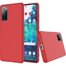 HANPORIUM Samsung Galaxy S20 Fe Uyumlu Silikon Kılıf - Pastel Renk Tonu Kamera Korumalı Esnek Kapak - Kırmızı