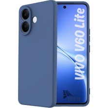 HANPORIUM Vivo V60 Lite Uyumlu Silikon Kılıf - Pastel Renk Tonu Kamera Korumalı Esnek Kapak - Lacivert