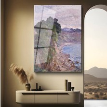 Limitless Design Claude Monet Sakin Sahil Deniz Manzarası Cam Tablo Dijital Baskı Duvar Tablosu Dekor Tablo