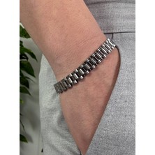 Arvens Silver Erkek Paslanmaz Çelik Bileklik Kararmaz Renk Atmaz Kliplsi Bileklik Kombinlenebilir