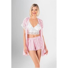 Red Womans 3'lü Şort Takımı Desenli