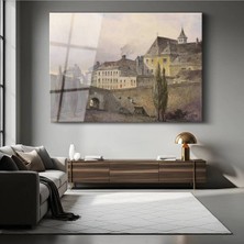 Limitless Design Rudolf Von Alt Viyana Şehir Mimari Manzarası Cam Tablo Dijital Baskı Duvar Tablosu Dekor Tablo
