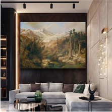 Limitless Design Albert Bierstadt Dağ Peyzaj Sanatı Kanvas Tablo Sanat Tablosu Klasik Ressam Tablosu