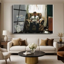 Limitless Design Midjourney Yalnız Adam Dijital Portre Resmi Cam Tablo Dijital Baskı Duvar Tablosu Dekor Tablo