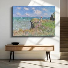Limitless Design Claude Monet Pourville Uçurum Deniz Manzarası Kanvas Tablo Sanat Tablosu Klasik Ressam Tablosu
