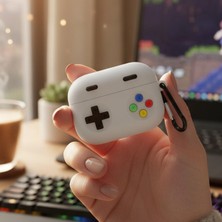 Caseonn Xiaomi Redmi Buds 6 Pro Kılıf Karakter Figürlü V2 Retro Gamepad Gri