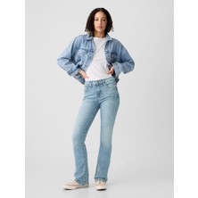 Gap Kadın Açık Mavi Mid Rise Baby Boot Washwell™ Jean Pantolon