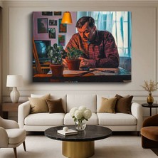 Limitless Design Daniil Antropov Bitkilerle Çalışan Adam Bahçıvanlık Resmi Kanvas Tablo Klasik Ressam Tablosu