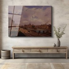 Limitless Design Camille Pissarro Paris Seine Nehri Panorama Cam Tablo Dijital Baskı Duvar Tablosu
